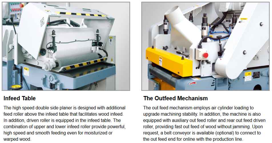 เครื่องไสไม้ , เครื่องไสสองหน้า, เครื่องไสไม้สองหน้า, Double side planer